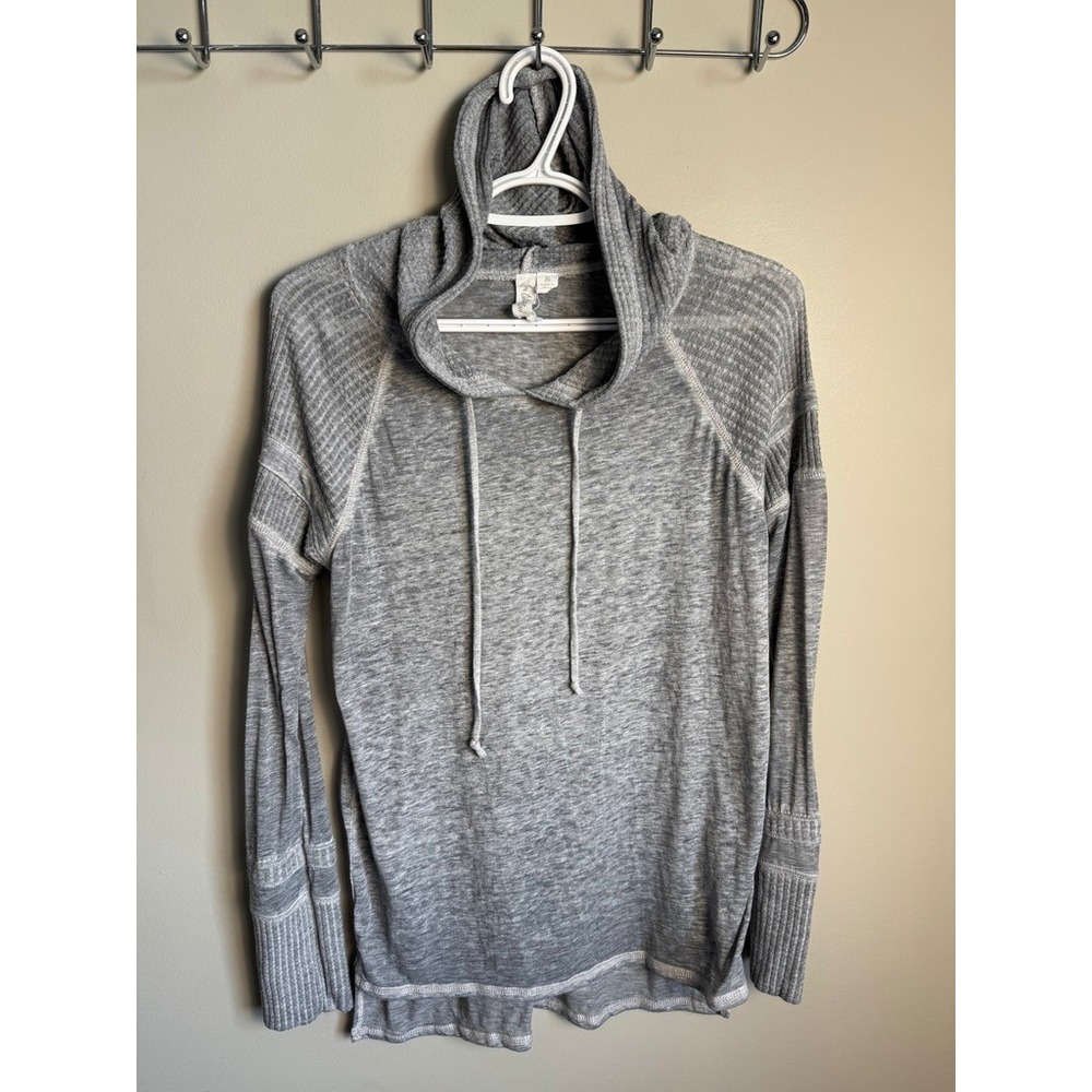 Others Follow Womens Gray Cowl Neck Hoodie S Athleisure Casual Lightweight
